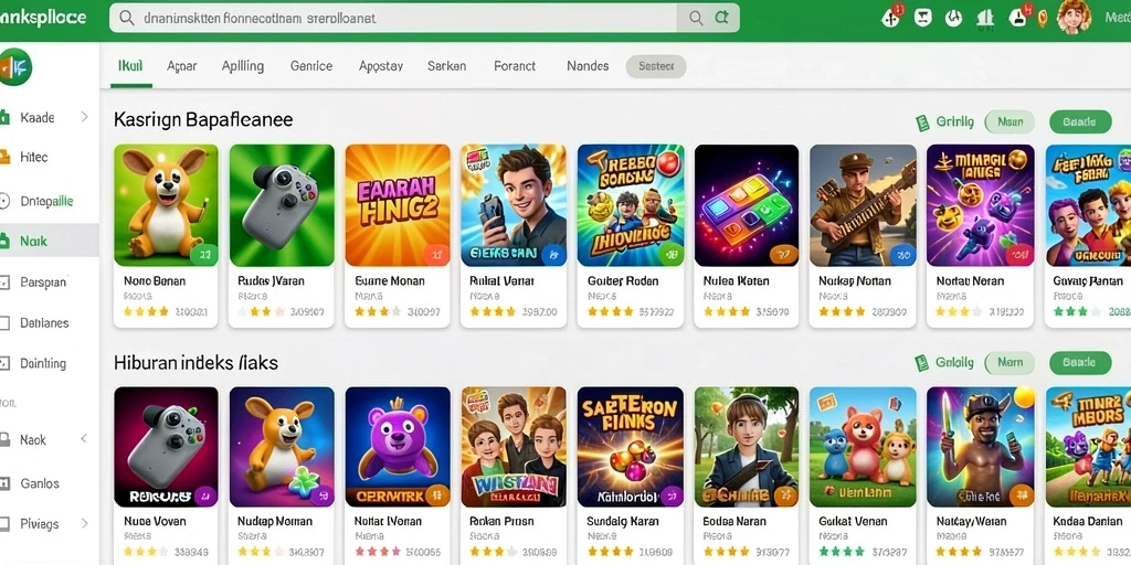 Tampilan antarmuka utama yang menarik dan informatif.