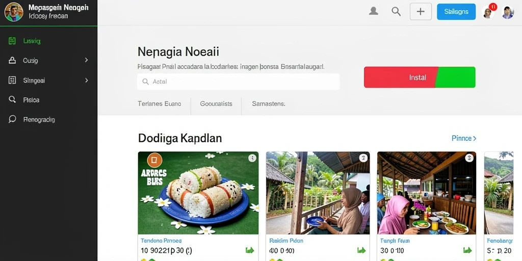 Tampilan menu utama yang menarik dan sederhana.