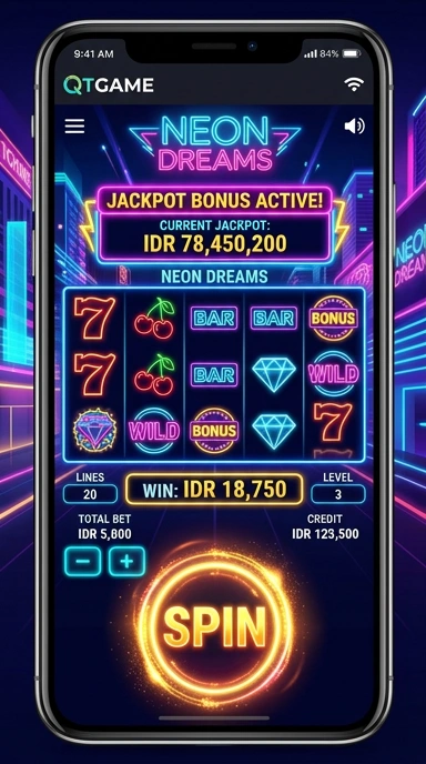 Cuplikan layar menu unduhan qtgame untuk perangkat Android